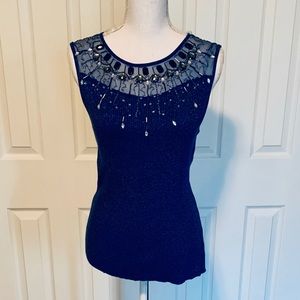 💎NEW Lauren Michelle Embellished Metallic Tank